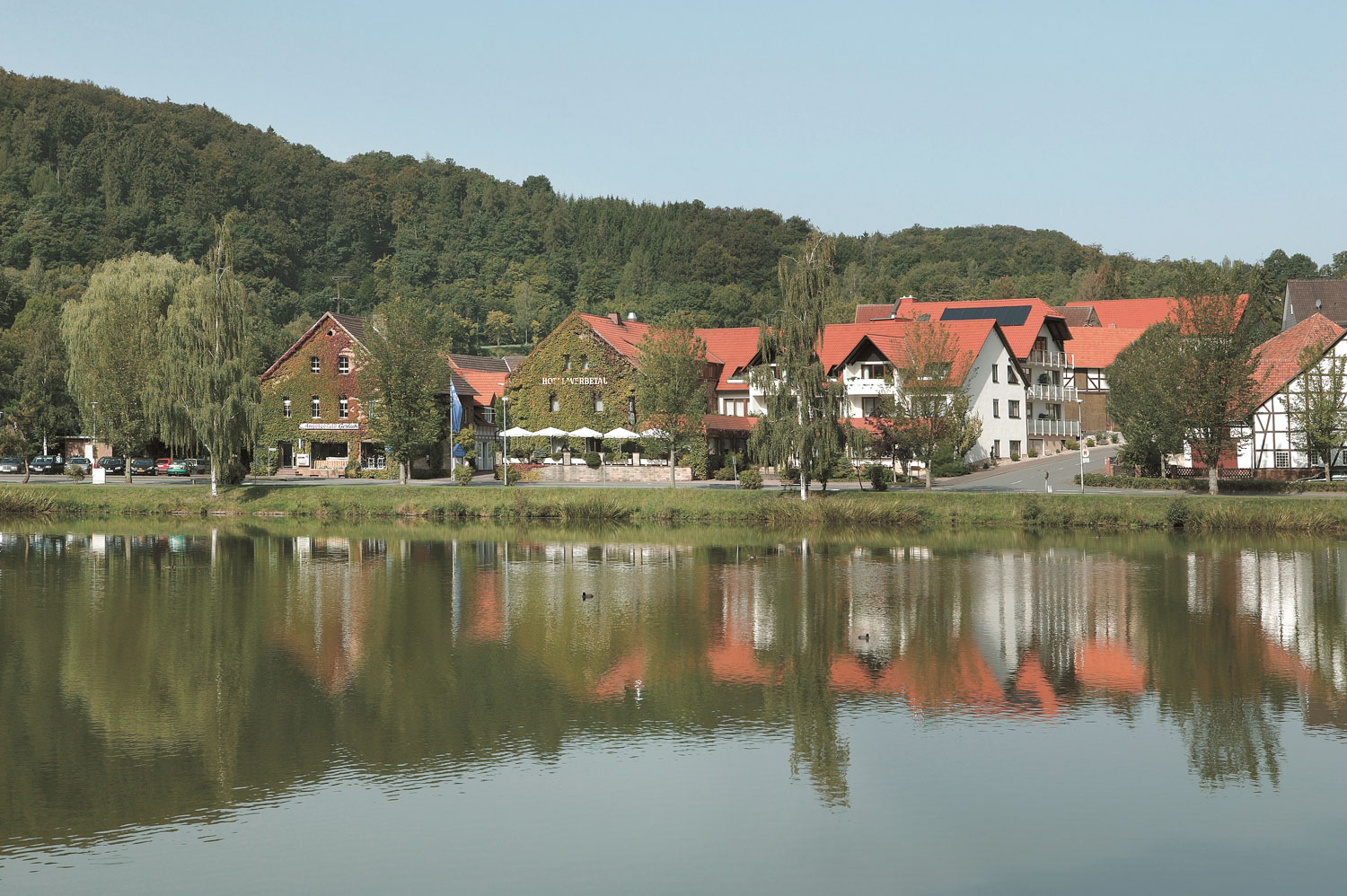 Das Hotel und Restaurant liegt direkt an den Ufern der Vorstaubecken des Edersees. Alle Fotos © Flair Hotel Werbetal