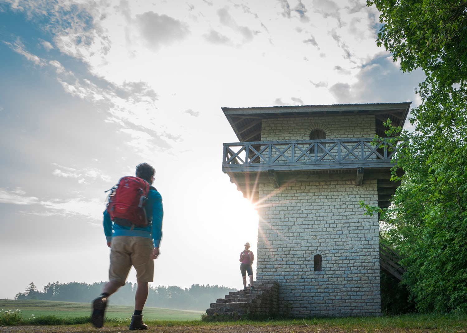 Erlebnisse am Limes: Nachbau Wachtturm in Titting Erkertshofen © Naturpark Altmühltal