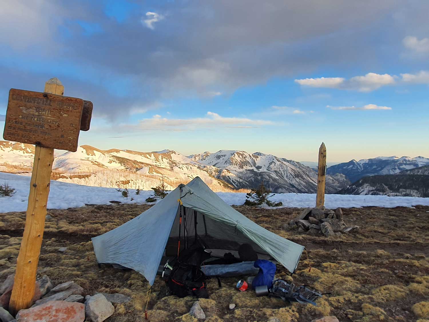 Zelt in den Rocky-Mountains, Great-Western-Loop