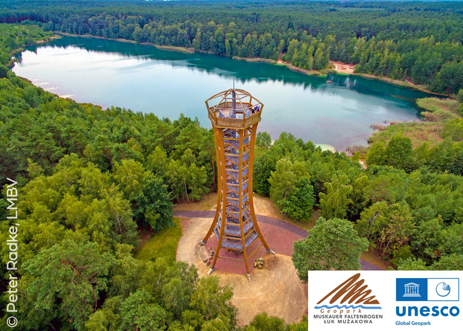 Aussichtsturm am Felixsee im Geopark Muskauer Faltenbogen