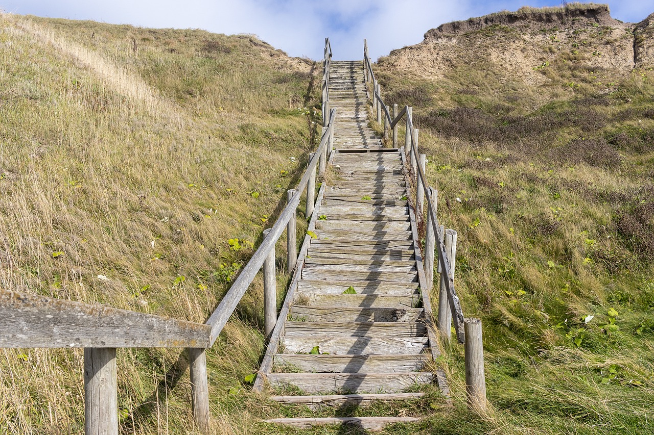 Treppe in Dünen, Dänemark