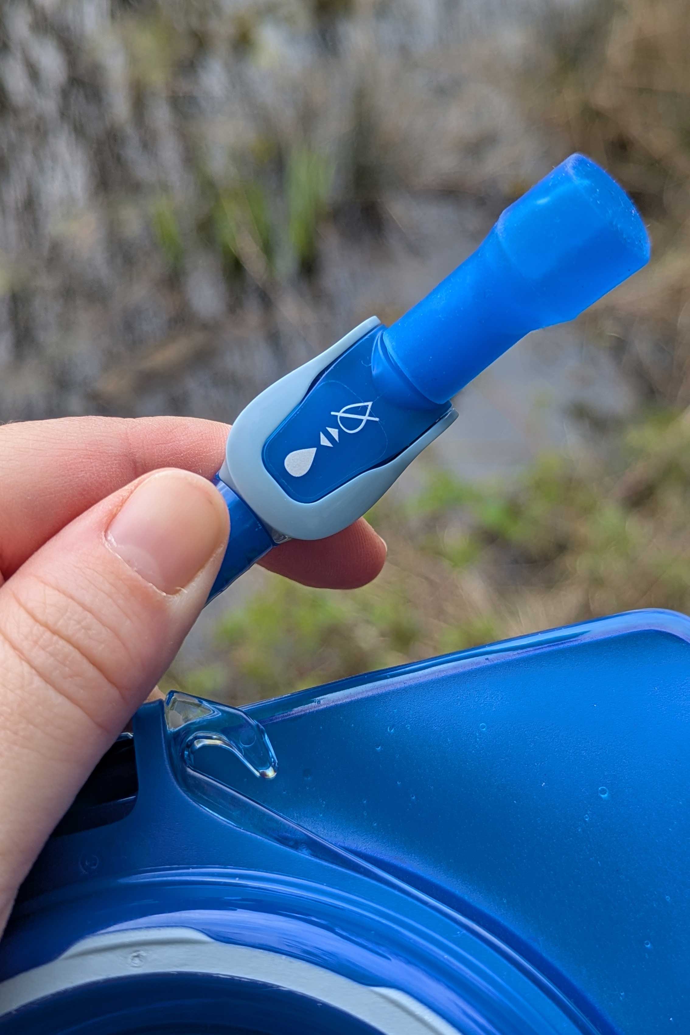 Verschlussventil an Mundstück von Trinkblasensystem