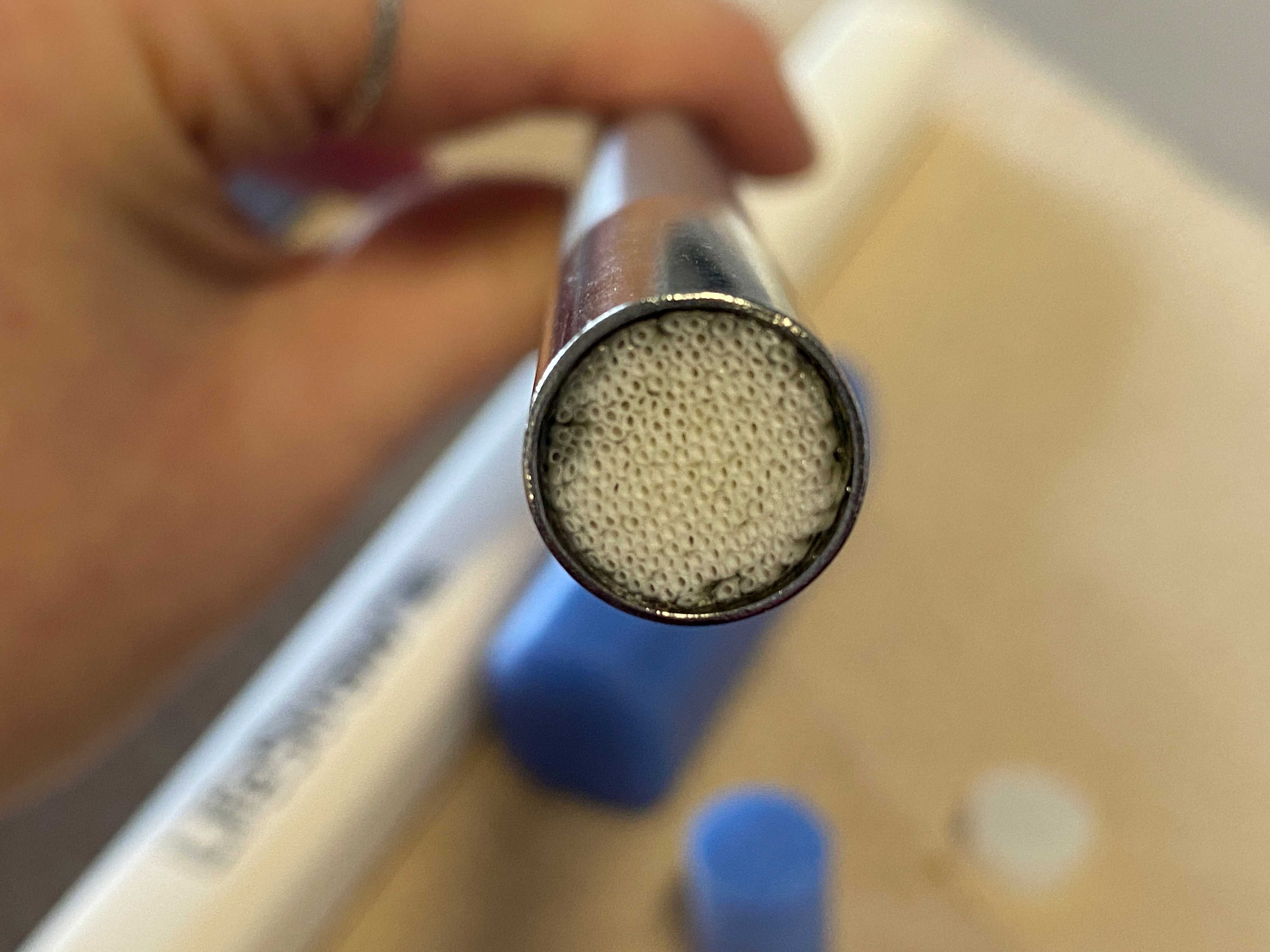 Detailaufnahme eines Hohlfaserfilters für Wasser