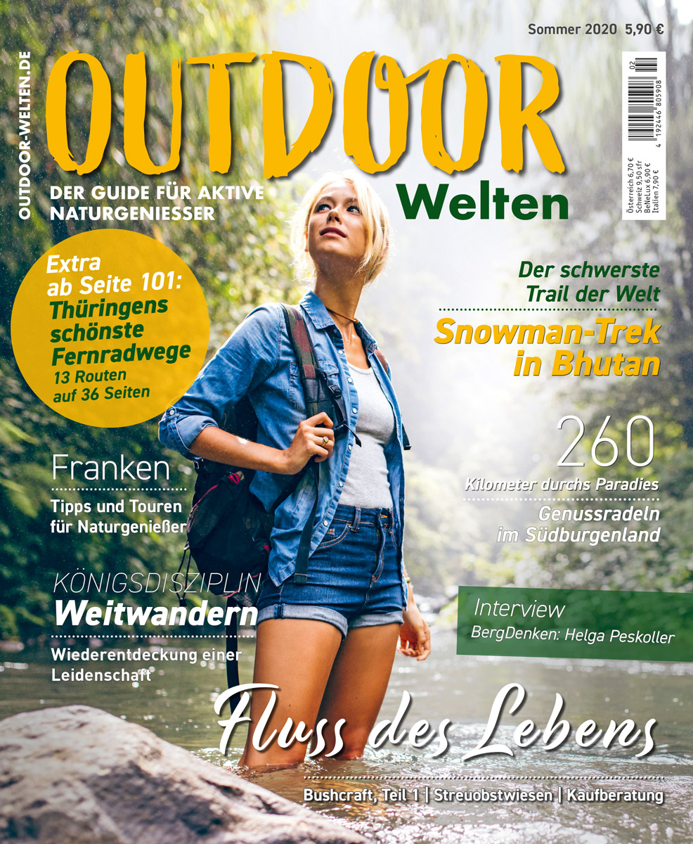 Titelseite OutdoorWelten Sommer 2020 (mag cover)