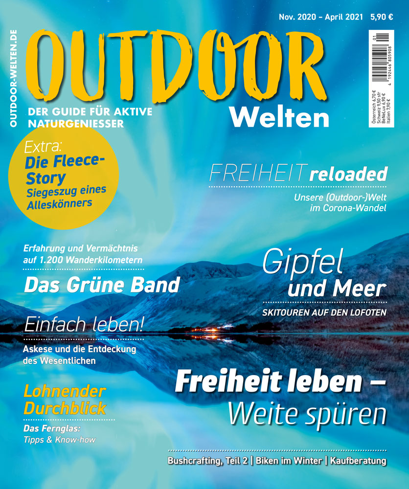 Titelseite OutdoorWelten Winter 2020 (mag cover)