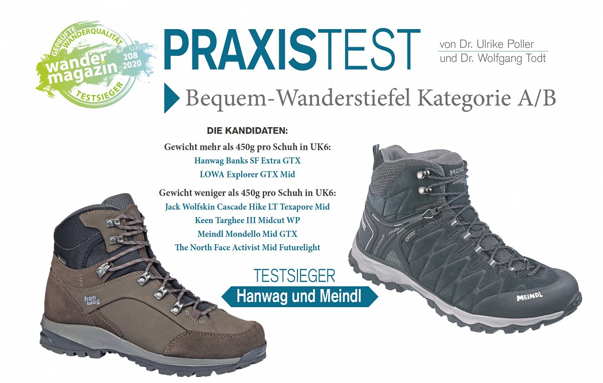Ale Fokken Lokken Wandermagazin - Praxistest: Bequem-Wanderstiefel A/B