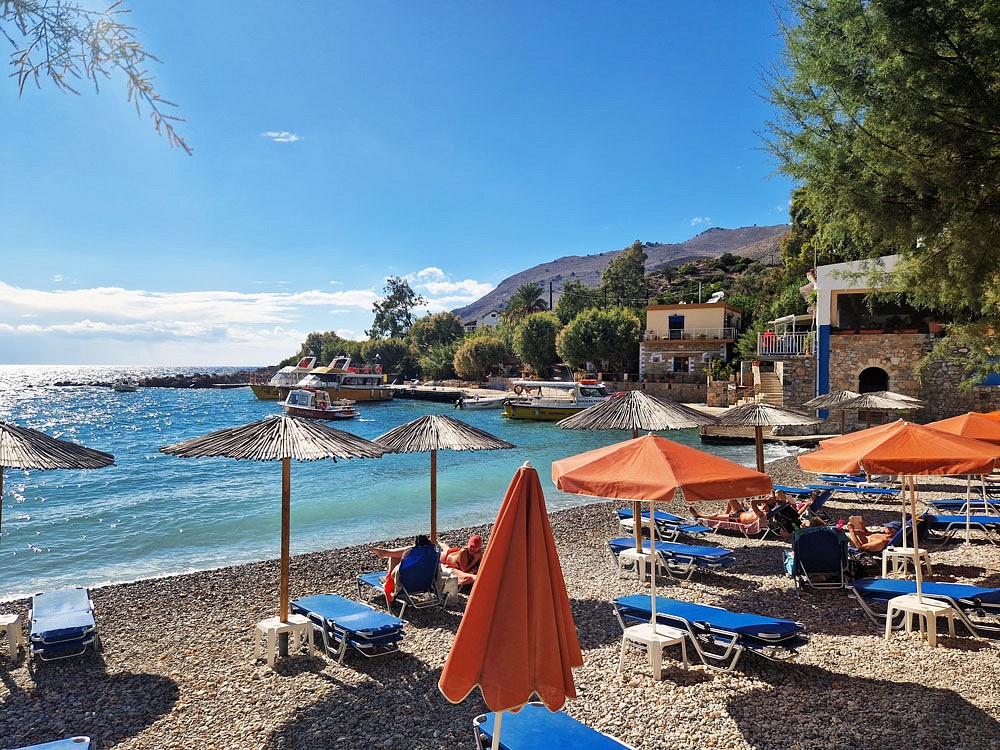 Badepause in der Bucht von Finika