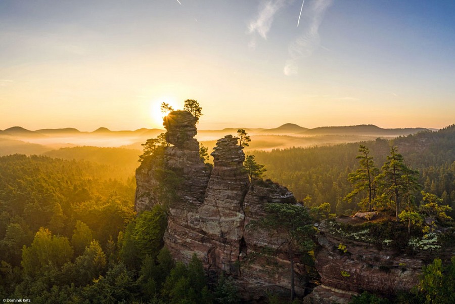Dahner Felsenlandschaft im Sonnenuntergang