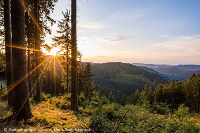 Sonnenuntergang am Rothaarsteig