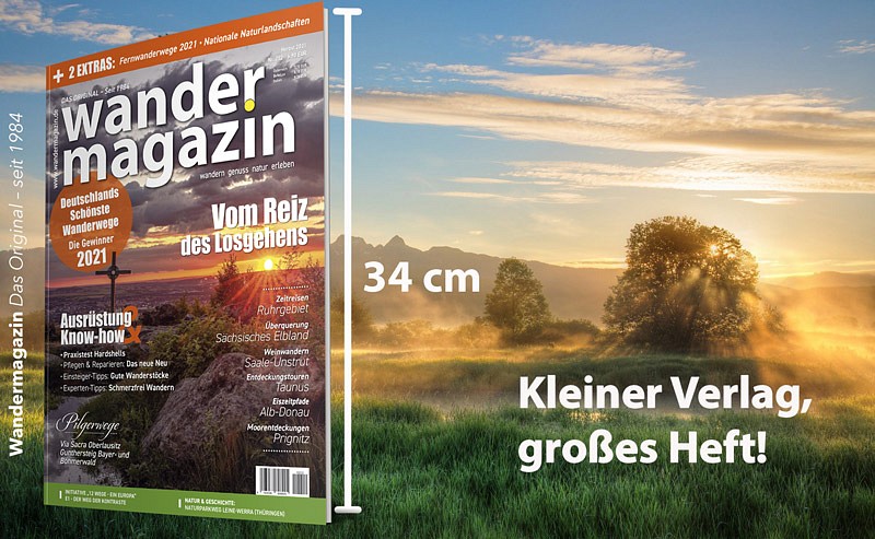 Anzeige Wandermagazin, das Original seit 1984
