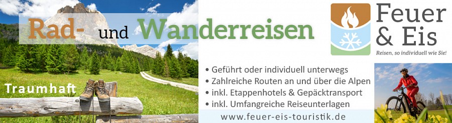 Anzeige Feuer und Eis, Wanderreisenanbieter