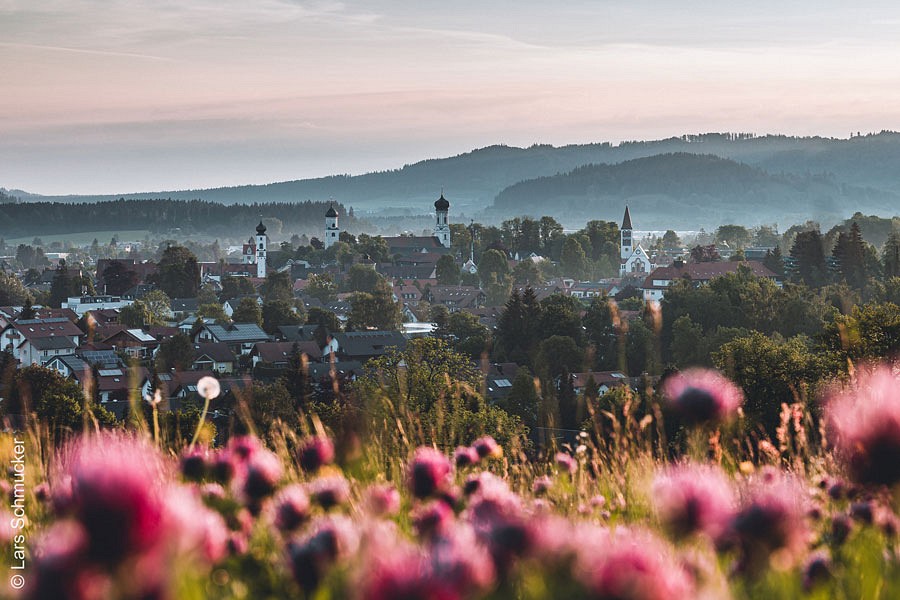 Blick auf Isny im Allgäu