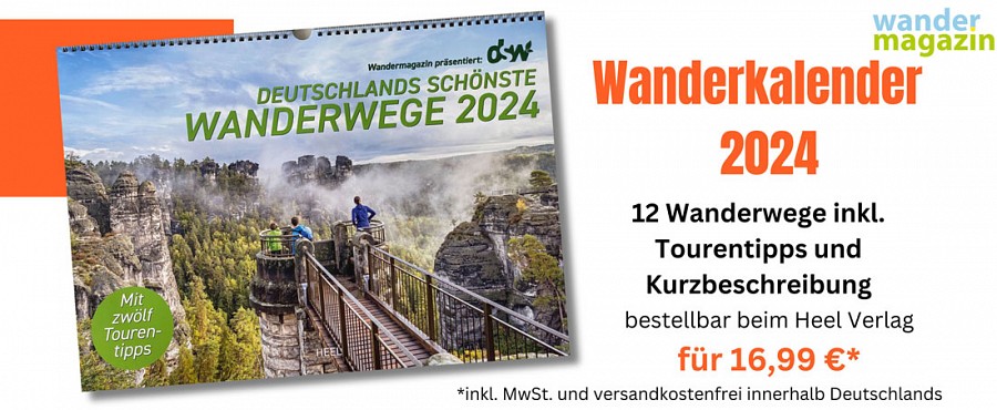 Anzeige, Wanderkalender Heel Verlag