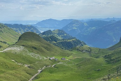 Aussicht vom Tell-Trail in der Schweiz