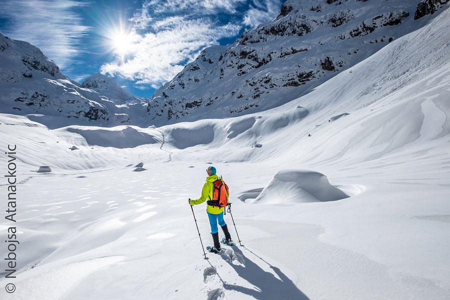 Schneeschuhwandern im Durmitor Nationalpark, Montenegro