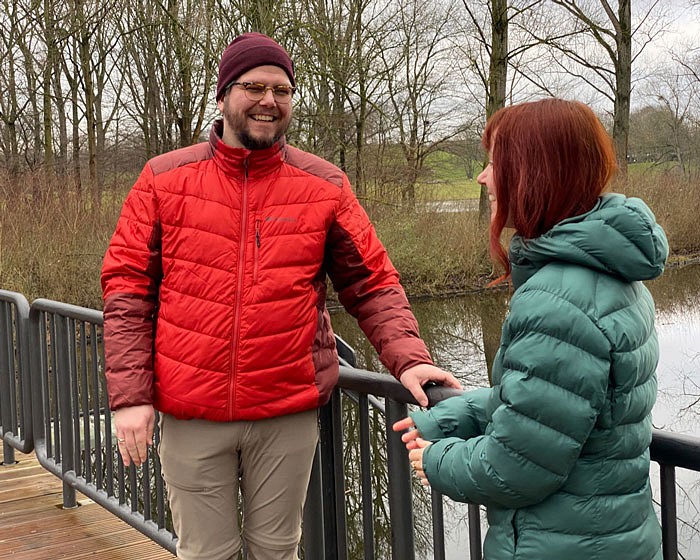 Marieke und Merlin beim Jackentest