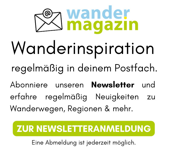 Hinweis zur Newsletter-Anmeldung vom Wandermagazin