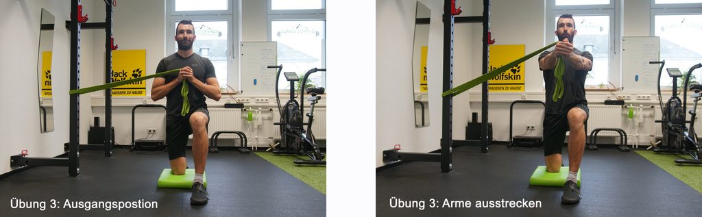 Marwin Isenberg zeigt eine Übung für die Rumpfstabilität